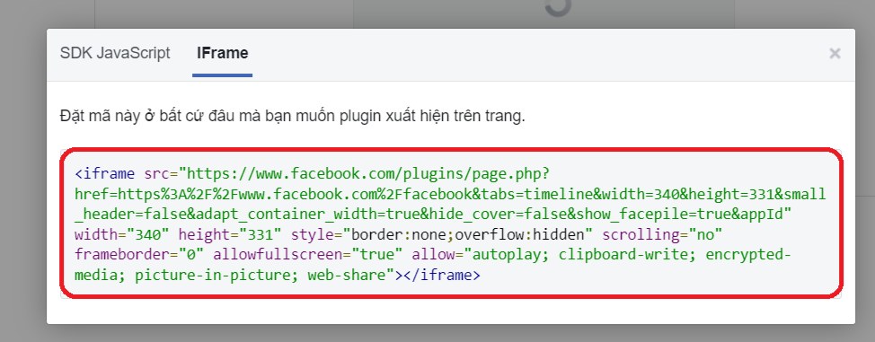 Cách chèn fanpage vào website
